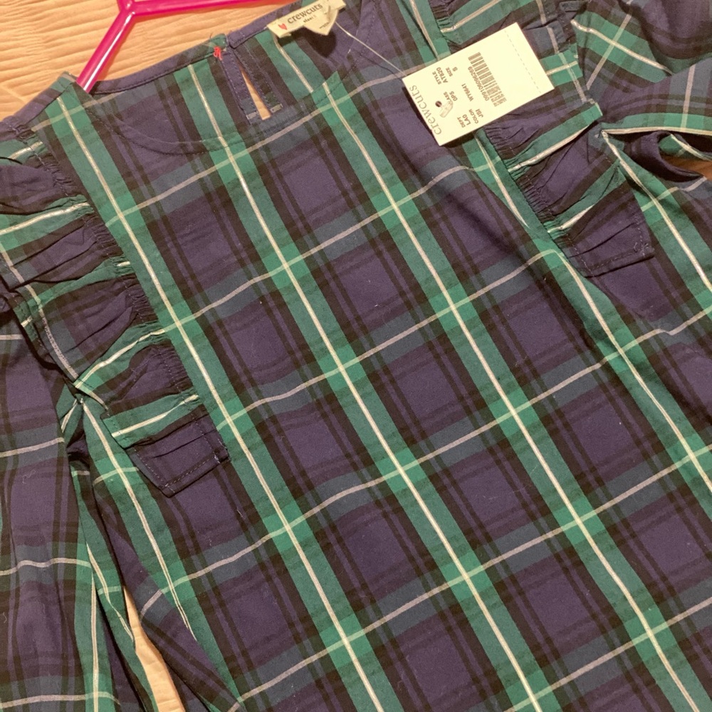 Little Girls Plaid Blouse